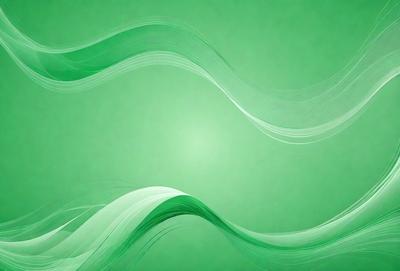The primary subject of the image is a green background with a wave-like pattern. The setting is a green wall, and the visual style is a digital art or illustration. The dominant colors are green and white, creating a calm and soothing atmosphere.