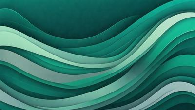 The primary subject of the image is a large, colorful wave. The wave is depicted in a digital art style, with a blue and green color scheme. The setting is a dark background, which contrasts with the vibrant colors of the wave. The visual style is a combination of a pattern and a texture, creating a dynamic and engaging representation of the ocean.