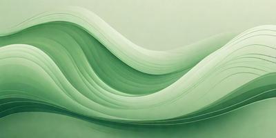 The primary subject of the image is a large, curved, and green wave. The wave is the main focus of the image, and it appears to be a digital art or illustration. The setting is a white background, which contrasts with the green wave. The visual style gives the impression of a modern and artistic representation of a wave. The colors and mood of the image are predominantly green, creating a sense of calmness and tranquility.