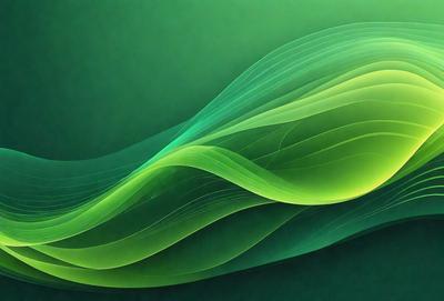The primary subject of the image is a green, swirling, and flowing pattern. The setting is a dark background, which contrasts with the vibrant green color of the swirl. The visual style appears to be a digital art or illustration, as the swirl is depicted in a fluid and dynamic manner. The colors and mood of the image are predominantly green, creating a sense of movement and energy.