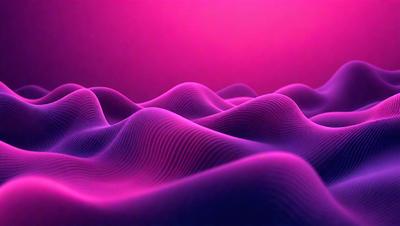 The primary subject of the image is a purple wave pattern, which is the main object, scene, or focus of the image. The setting or background is a pink wall, and the visual style is a digital art or illustration. The dominant colors and overall atmosphere are purple and pink, creating a vibrant and visually appealing scene.
