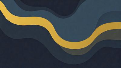 The primary subject of the image is a yellow line on a blue background. The setting is a dark blue surface, and the visual style appears to be a digital art or illustration. The colors and mood of the image are predominantly dark and moody, with the yellow line contrasting against the blue background.