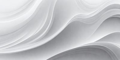 The primary subject of the image is a large, white, and curved sheet of paper. The paper appears to be folded or manipulated in a way that creates a wave-like pattern. The setting is a white background, which provides a clean and minimalist appearance. The visual style is a combination of digital art and illustration, as the paper appears to be manipulated digitally to create the wave-like pattern. The colors and mood of the image are predominantly white, giving it a clean and serene atmosphere.