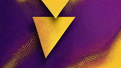 The primary subject of the image is a yellow triangle, which is the main object, scene, or focus of the image. The setting or background features a purple surface, which adds a contrasting color to the scene. The visual style of the image is a combination of digital art and illustration, creating a unique and eye-catching design. The dominant colors in the image are yellow and purple, which contribute to a vibrant and lively atmosphere.