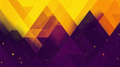 The primary subject of the image is a mountainous landscape, featuring a large mountain with a yellow and purple gradient. The setting is a mountainous area with a yellow and purple gradient, creating a vibrant and visually striking scene. The visual style of the image is a combination of digital art and illustration, with a focus on the mountainous terrain. The colors and mood of the image are predominantly yellow and purple, giving the scene a warm and inviting atmosphere.