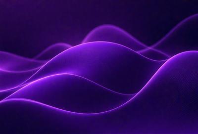 The primary subject of the image is a purple wave, which is the main object, scene, or focus of the image. The setting or background is a dark purple surface, which adds to the overall atmosphere of the image. The visual style of the image is a digital art or illustration, as it is a purple wave with a digital appearance. The colors and mood of the image are predominantly purple, creating a calm and serene atmosphere.