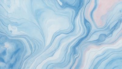 The primary subject of the image is a blue and white swirling pattern, which appears to be a painting or a digital artwork. The setting is a blue and white background, which complements the swirling pattern. The visual style is a combination of painting and digital art, creating a unique and eye-catching design. The colors and mood of the image are predominantly blue and white, giving it a calming and serene atmosphere.