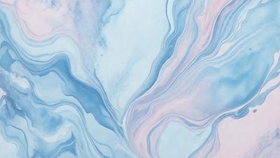 The primary subject of the image is a painting of a blue and pink waterfall. The setting is a blue and pink background, which adds to the overall visual style. The painting is a digital art piece, showcasing the artist's skill in creating a realistic and vibrant scene. The colors and mood of the painting are predominantly blue and pink, creating a serene and calming atmosphere.