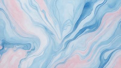 The primary subject of the image is a blue and white painting of a swirling, flowing design. The setting is a blue and white background, which complements the artwork. The visual style is a painting, showcasing the artist's skill in creating a dynamic and visually appealing piece. The colors and mood of the painting are predominantly blue and white, creating a sense of calmness and tranquility.