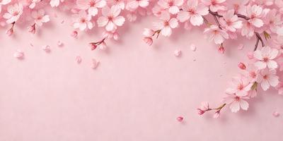 The primary subject of the image is a pink background with a scattering of pink flowers. The setting is a pink wall, and the visual style is a close-up of the flowers on the wall. The dominant colors are pink, and the overall atmosphere is soft and delicate.