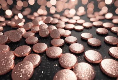The primary subject of the image is a collection of shiny, metallic-looking balls, which are scattered across a black surface. The setting appears to be a dark room, with the balls being the main focus of the image. The visual style is a close-up of the balls, showcasing their shiny and reflective surfaces. The colors and mood of the image are predominantly dark, with the shiny balls providing a contrasting and eye-catching element.