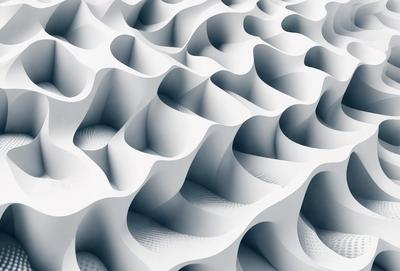 The primary subject of the image is a white, textured surface that resembles a wall or a large white pillow. The setting is a white room, and the visual style appears to be a digital art or illustration. The colors and mood of the image are predominantly white, giving it a clean and minimalist appearance.