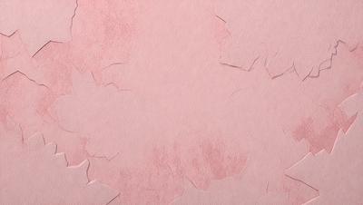 The primary subject of the image is a pink wall with a peeling paint texture. The setting is a room with a pink background. The visual style is a close-up of the pink wall, showcasing the peeling paint. The colors and mood of the image are predominantly pink, giving it a warm and inviting atmosphere.