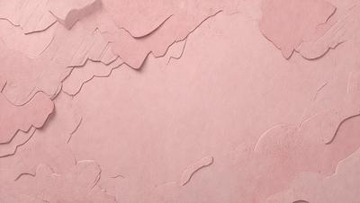 The primary subject of the image is a pink wall with a peeling texture. The setting is a room with a pink wall, and the visual style is a close-up of the wall. The colors and mood of the image are predominantly pink, giving it a warm and inviting atmosphere.