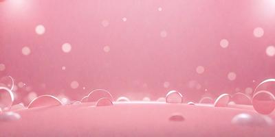 The primary subject of the image is a pink background with a few white bubbles floating on it. The setting appears to be a pink surface, possibly a wall or a background. The visual style of the image is a combination of a photo and digital art, creating a unique and eye-catching effect. The colors and mood of the image are predominantly pink, giving it a warm and inviting atmosphere.