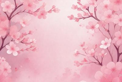 The primary subject of the image is a pink flower, which is the main focus of the scene. The setting is a pink background, which creates a warm and inviting atmosphere. The visual style is a combination of a photo and digital art, giving the image a unique and artistic appearance. The dominant colors are pink and white, which evoke a sense of freshness and elegance.