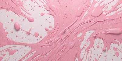 The primary subject of the image is a pink, swirling, and dripping substance, which appears to be a mixture of paint and water. The setting is a white background, which provides a clean and uncluttered environment for the artwork. The visual style of the image is a combination of painting and digital art, creating a unique and captivating effect. The colors and mood of the image are predominantly pink, which gives it a warm and inviting atmosphere.