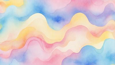 The primary subject of the image is a colorful, abstract painting featuring a pink and yellow color scheme. The painting is set against a blue background, creating a vibrant and lively atmosphere. The visual style of the painting is a combination of digital art and illustration, giving it a unique and artistic appearance. The dominant colors in the painting are pink and yellow, which create a warm and inviting mood.