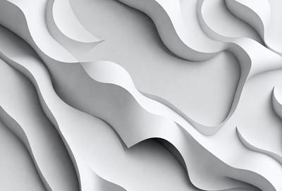 The primary subject of the image is a white, textured wall with a pattern resembling a fire. The setting is a room with the wall as the main focus. The visual style is a combination of digital art and illustration, creating a unique and intriguing design. The dominant colors are white and gray, with the fire pattern adding a touch of warmth and interest to the overall atmosphere.