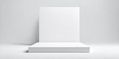The primary subject of the image is a white piece of paper or cardboard. The setting is a white background, which creates a clean and minimalist appearance. The visual style is a simple, flat image with no intricate details or textures. The colors and mood are predominantly white, giving the image a calm and uncluttered feel.