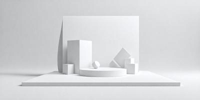 The primary subject of the image is a white cube, which is the main object in the scene. The setting is a white background, which creates a clean and minimalist appearance. The visual style is a combination of digital art and illustration, as the cube is depicted in a 3D manner. The colors and mood of the image are predominantly white, giving it a calm and serene atmosphere.