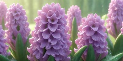 The primary subject of the image is a purple flower with a pink center, surrounded by other purple flowers. The setting is a garden, with the flowers blooming in the sunlight. The visual style is a photo, capturing the beauty of the flowers in their natural environment. The colors and mood of the image are predominantly purple and pink, creating a serene and peaceful atmosphere.