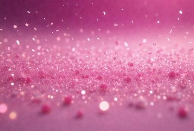 The primary subject of the image is a pink background with a pattern of pink and white glitter. The setting is a close-up of the pink background, showcasing the glittery pattern. The visual style is a digital art or illustration, as the glittery pattern is created through digital means. The colors and mood of the image are predominantly pink and white, giving it a warm and sparkly atmosphere.