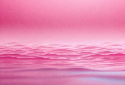 The primary subject of the image is a pink water surface, which appears to be a water-based surface or a water-like substance. The setting is a pink background, which creates a unique and visually striking environment. The visual style of the image is a combination of a photo and a digital art, as it features a water-like substance with a pink hue. The colors and mood of the image are predominantly pink, giving it a warm and inviting atmosphere.