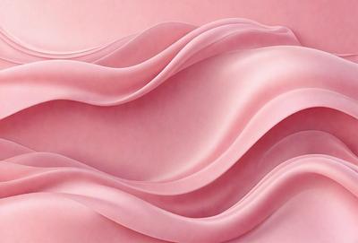 The primary subject of the image is a pink, flowing, and curling piece of fabric. The setting is a pink background, which adds to the overall mood of the image. The visual style is a combination of a photo and digital art, creating a unique and artistic representation of the fabric. The colors and mood of the image are predominantly pink, giving it a soft and feminine appearance.