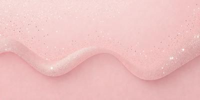 The primary subject of the image is a pink background with a glittery, sparkly texture. The setting appears to be a pink surface, possibly a wall or a piece of paper. The visual style of the image is a combination of a photo and digital art, creating a unique and eye-catching effect. The dominant colors in the image are pink and white, with the glittery texture adding a sense of depth and interest to the scene.