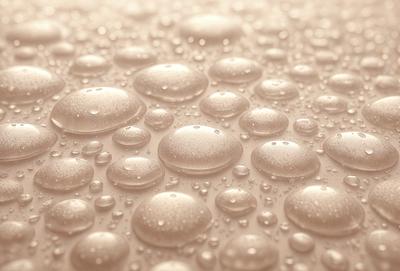 The primary subject of the image is a close-up of a water droplet, which appears to be a part of a larger water surface. The setting is a white background, which provides a clean and uncluttered environment for the subject. The visual style is a close-up, which emphasizes the details of the water droplet. The colors and mood of the image are predominantly white, which gives it a clean and serene atmosphere.