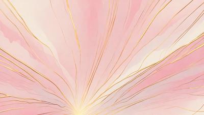 The primary subject of the image is a pink flower with gold accents. The setting is a pink background, which adds to the overall mood of the image. The visual style is a combination of digital art and illustration, creating a unique and eye-catching design. The dominant colors are pink and gold, giving the image a warm and inviting atmosphere.