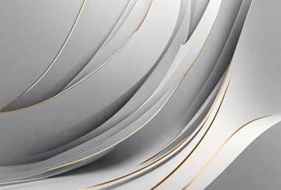 The primary subject of the image is a close-up of a metallic surface, possibly a piece of silver or gold. The setting is a room with a wall that features a pattern of intertwining lines. The visual style appears to be a combination of photo and digital art, creating a unique and intricate design. The colors and mood of the image are predominantly silver and gold, giving it a sophisticated and elegant appearance.
