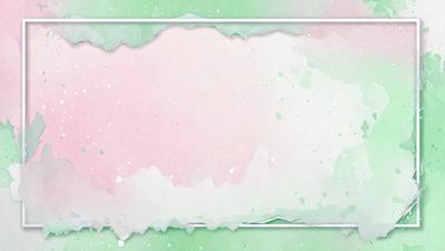 The primary subject of the image is a large, blank piece of paper with a green and pink background. The setting is a creative workspace, and the visual style is a combination of digital art and illustration. The colors and mood of the image are vibrant and lively, with the green and pink hues creating a sense of freshness and energy.