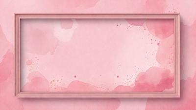 The primary subject of the image is a pink background with a watercolor-like texture. The setting is a pink wall, and the visual style is a combination of a photo and a watercolor painting. The colors and mood of the image are predominantly pink, creating a warm and inviting atmosphere.