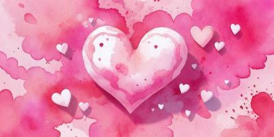 The primary subject of the image is a heart-shaped illustration, which is painted in pink and white colors. The heart is placed on a pink background, giving it a warm and romantic appearance. The visual style of the image is a combination of digital art and illustration, creating a unique and artistic representation of the heart. The colors and mood of the image are predominantly pink and warm, evoking feelings of love and affection.