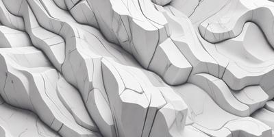 The primary subject of the image is a large, intricate, and detailed mountain made of white rock. The mountain is the main focus of the image, and it is set against a backdrop of a rocky landscape. The visual style of the image is a combination of photo and digital art, creating a realistic and detailed representation of the mountain. The colors and mood of the image are predominantly white, giving it a clean and serene atmosphere.
