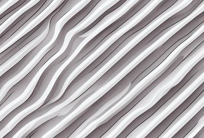 The primary subject of the image is a large, white, and gray wall with a patterned texture. The setting is a room with a white background, and the visual style appears to be a combination of a photo and digital art. The dominant colors are white and gray, creating a clean and modern atmosphere.