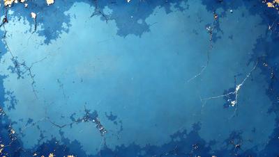 The primary subject of the image is a blue surface with a pattern of white and blue dots. The setting is a blue wall with a cracked and chipped appearance. The visual style is a combination of digital art and illustration, creating a unique and artistic representation of the blue surface. The colors and mood of the image are predominantly blue, with a touch of white and blue dots, giving it a calm and serene atmosphere.
