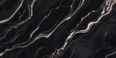 The primary subject of the image is a black and white marble tile. The setting is a black and white marble wall, which serves as the background. The visual style is a close-up of the marble tile, showcasing its intricate patterns and textures. The colors and mood of the image are predominantly black and white, giving it a classic and elegant appearance.