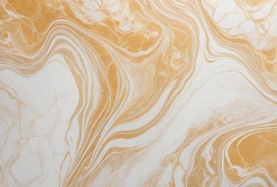 The primary subject of the image is a marble wall with a gold and white color scheme. The setting is a room with a white background, and the visual style is a close-up of the marble wall. The colors and mood of the image are warm and elegant, with the gold and white tones creating a luxurious and sophisticated atmosphere.