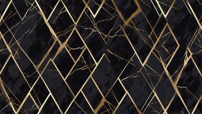 The primary subject of the image is a black and gold marble pattern. The setting is a black and gold marble wall, which serves as the background. The visual style is a close-up of the marble pattern, showcasing the intricate details of the design. The colors and mood of the image are predominantly black and gold, giving it a luxurious and elegant appearance.