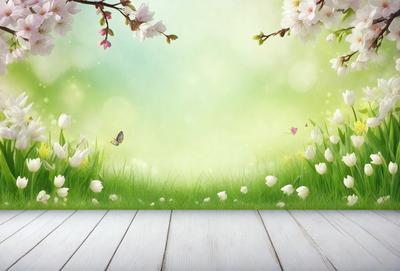 The primary subject of the image is a butterfly flying in a field of flowers. The setting is a grassy area with a variety of flowers, creating a vibrant and lively atmosphere. The visual style is a combination of photo and digital art, giving the image a realistic yet artistic appearance. The colors and mood are predominantly warm and cheerful, with the butterfly and flowers adding a sense of life and beauty to the scene.