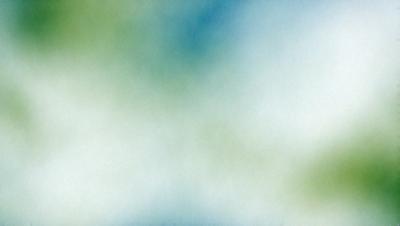The primary subject of the image is a green background with a blue sky. The setting appears to be a cloudy day, and the visual style is a combination of a photo and digital art. The colors and mood of the image are predominantly green and blue, creating a serene and calming atmosphere.
