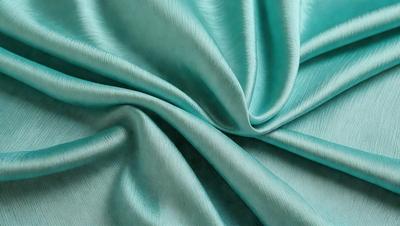 The primary subject of the image is a piece of green fabric, which is the main object, scene, or focus of the image. The setting or background of the image is a blue surface, which provides a contrasting color to the green fabric. The visual style of the image is a close-up of the green fabric, showcasing its texture and details. The colors and mood of the image are predominantly green and blue, creating a calm and serene atmosphere.