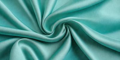 The primary subject of the image is a close-up of a piece of green fabric, possibly a piece of cloth or a curtain. The setting is a room with a blue background, which adds to the overall atmosphere. The visual style appears to be a close-up of the fabric, showcasing its texture and color. The dominant colors in the image are green and blue, creating a calm and soothing mood.