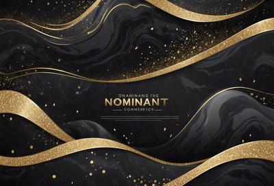 The primary subject of the image is a black and gold background with a pattern of gold swirls. The setting is a black background with gold swirls, creating a visually striking and elegant appearance. The visual style is a combination of digital art and illustration, with the gold swirls adding a touch of texture and pattern to the overall design. The colors and mood of the image are predominantly black and gold, giving it a sophisticated and luxurious feel.