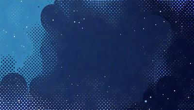 The primary subject of the image is a blue sky with a few stars visible. The setting is a night sky, and the visual style is a digital art or illustration. The colors are predominantly blue and black, creating a calm and serene atmosphere.