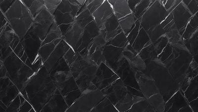 The primary subject of the image is a black and white marble pattern. The setting is a black background, and the visual style is a pattern. The dominant colors are black and white, creating a classic and elegant atmosphere.