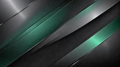 The primary subject of the image is a close-up of a metal surface, possibly a metal sheet or a metal wall. The setting is a dark room, and the visual style appears to be a photo or a digital artwork. The dominant colors in the image are black and green, creating a moody atmosphere.